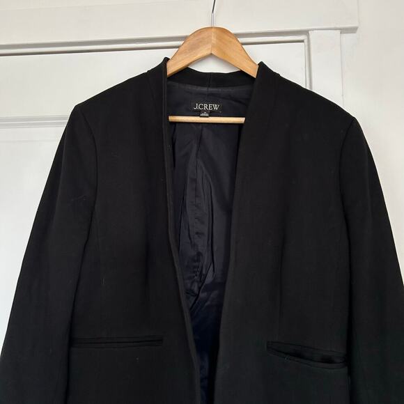 J. Crew Going Out Blazer Stretch Twill Women’s 14 Black Career Professional Chic - Picture 5 of 9